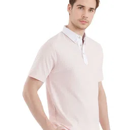 RARE RABBIT Men Solid Polo Collar Cotton T-shirt image 3