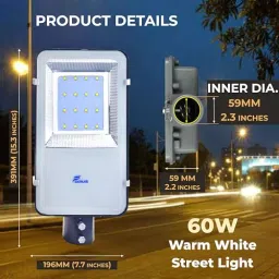 FORUS 60 W Led Street Light IP66 Cool White (Pack of 5) image 4