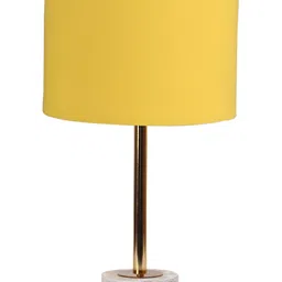 Aura Yellow Metal Cylindrical Shaped Table Lamp image 5