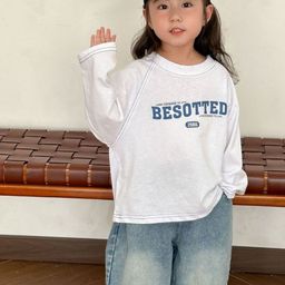 LULU & SKY Girls Typography Printed T-shirt-picture-32