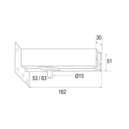 OZONE Wall Mounted Over Panel Patch with Pivot Aluminium Alloy Base SS304 Cover Gold M-PVD Finish, OPF-4 STD GOLD M-PVD image 2