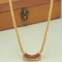 Anouk Gold-Plated American Diamond Stone Studded Necklace & Chains image 2