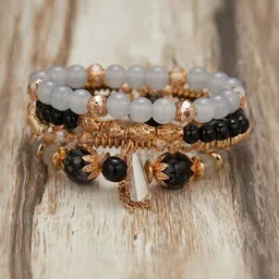 DressBerry 4 Pieces Artificial Beaded Bracelet image 2