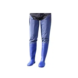 VALOROUS Long Gumboot Natural Pvc & Latex Navy Blue 33.46 inch (85 cm) Height & Size UK 8-picture-15