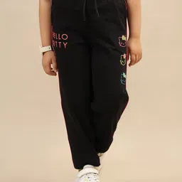 Kidsville Cotton Hello Kitty Featuring Characters Printed Pajama - Black-image-77