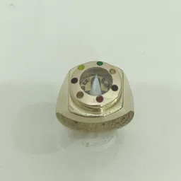 R G MART Unisex Ashtadhatu Shivling Shank 7 Stone Mercury Gold-Plated Brass Finger Ring-image-30