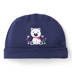 Doodle Poodle 100% Cotton Polka Dots & Puppy Print Cap Mittens & Booties Set of 2 Blue & Red - Diameter 18 cm image 2