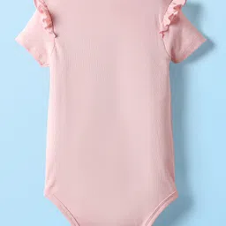 Babyoye Disney Interlock Knit Frill Sleeves Onesies with Disney Princess Graphic Pack of 2 - White & Pink image 3