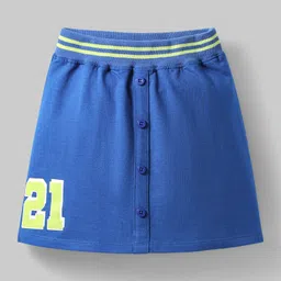 ollington st. Ollington St.Cotton Co-Ord Set of Sleeveless Top & Skirt With LA Print - Blue image 4