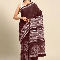 BUTA BUTI Floral Printed Pure Cotton Saree-image-50