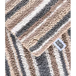 Saral Home  Claire Cotton Reversible Bathmat- Beige image 5