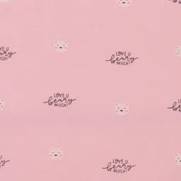Simply Interlock Knit Hooded Towel With Text Print L 80 x B 80 cm - Pink image 5