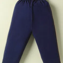 Tango Single Jersey Knit Full Sleeves T-Shirt & Lounge Pant Set with Bunny Print - Peach & Navy Blue image 5