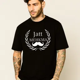 Be Crazy Typography Printed Cotton Round Neck Drop Shoulder Oversized T-shirt-picture-14