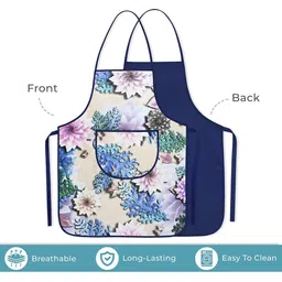 HOMESTIC 2-Pcs Brown Printed Waterproof Apron With Front Pocket image 3