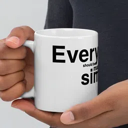 Mr UVD White & Black Typography Printed Ceramic Mug 350 ml image 4