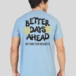 Greylongg Men Solid Round Neck Cotton T-shirt image 4