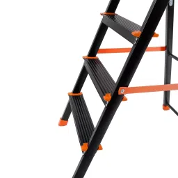 Mizu Mystic 7 Steps Premium Foldable ladder Aluminium 223 cm Black Load Capacity Upto 400 Kg with Platform for Home image 4