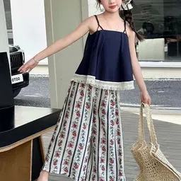 LULU & SKY Girls Pure Cotton Top With Trousers-picture-25