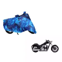 Auto Pearl Waterproof Two Wheeler Cover For Honda VT 1300CX (Blue)-picture-21