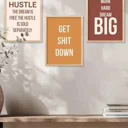 walllane Motivational Wall Art With Frame Home Decor Wall Painting For Living Room Office Bedroom image 3