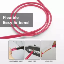 MALLA 1.5 Sq.mm 1 Core Flexible Cable Red (90 m) image 3