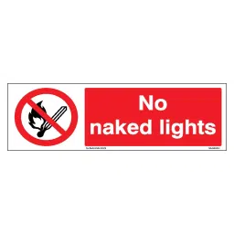 SUNSIGNS  No naked lights Signage Size 600x200 mm HP Print + Vinyl, SS0218-picture-7