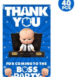 Zyozi Boss Baby Thank You for Coming Gift Tags for Birthday- Pack of  40-picture-41