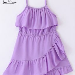 arias by lara dutta Arias Seersucker Singlet Sleeve Elasticated Waist Jumpsuits With Lining - Purple-picture-35