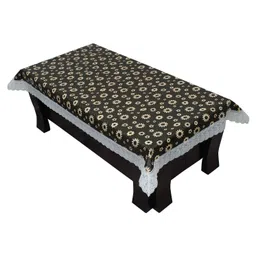 Dakshya Industries PVC Printed Waterproof Rectangle 4 Seater Table Cover - Brown-picture-12