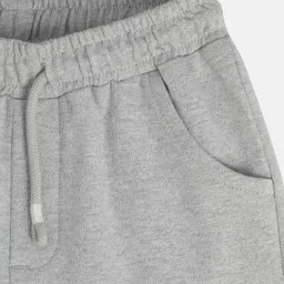 MINI KLUB Cotton Brand Initials Patch Embroidered Shorts - Grey image 5