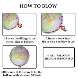 AMFIN Pack of 2 17 Inch Happy Birthday Round Foil Balloons - Multicolor image 5