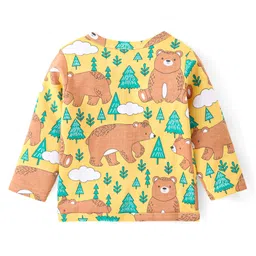 Babyhug Interlock Knit Full Sleeves Front Open Vests with Striped &  Animal Print Pack of 3  - Yellow Light Grey & Green image 5