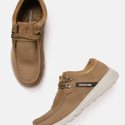 Woodland Men Leather Sneakers-image-51