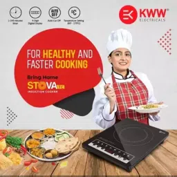 KWW INCO-2000 W-TC Stova TC-IC02 Induction Cooktop Crystal Glass Plate Black image 3