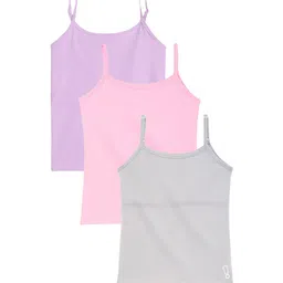 You Got Plan B Girls Pack Of 3 Cotton Camisoles-picture-15