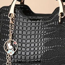 StyleCast Textured Crossbody Embellished Two Handles Handheld Bag image 2