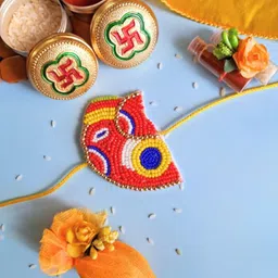 Sangria Set Of 2 Rakhi With Roli Chawal & Greeting Card-picture-57