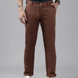 Blackberrys Men Slim Fit Low-Rise Pure Cotton Chinos Trousers-picture-30
