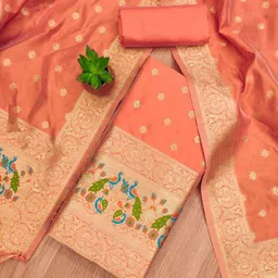 KALINI Ethnic Motifs Woven Design Unstitched Dress Material-picture-19