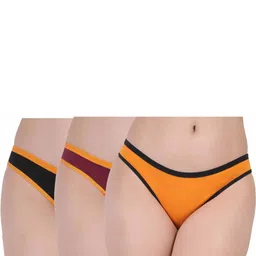 ORLIZEA Pack of 3 Women Low-Rise Cotton Blend Thongs-picture-15