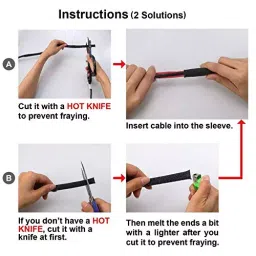 Immech 4mm Polyester Nylon Braided Expandable Wire Sleeve Black (3 Metre) image 4