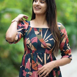 HAY Floral Print Fit & Flare Midi Dress image 5