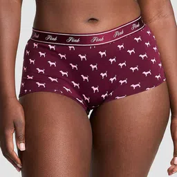 Victoria's Secret Women PINK Logo Cotton Shine Boyshort Panty-picture-31