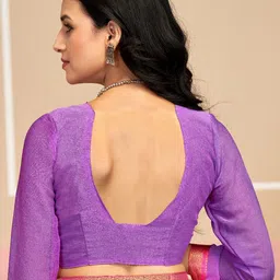 KALINI Floral Printed Saree With Blouse Piece image 5