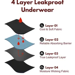 CareDone Leak Proof Period Briefs CDPeriodPanty-(Mahroon)-S image 5