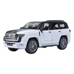 PLUSPOINT Diecast Land Cruiser-300 Toy Car Scale Model Pull Back Vehicles Alloy Simulation Supercar with Lights and Sound Also for Car Dashboard L.Cruiser- Multicolor-picture-14