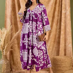 InWeave Women Printed Regular Pure Cotton Empire Kurta with Palazzos-picture-29