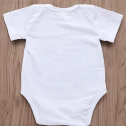 KNITROOT Halloween Theme Half Sleeves My 1St Halloween Text Printed Onesie - White image 3