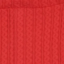 MINI KLUB Cotton Knit Cable Knit Designed Pant - Red image 4